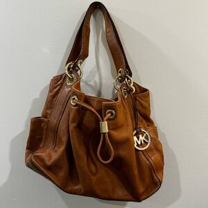 Michael Kors Tan Leather Shoulder Bag